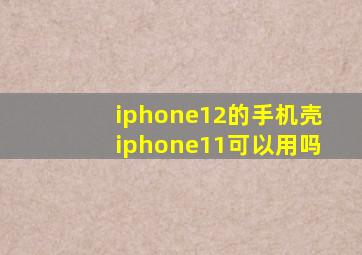 iphone12的手机壳iphone11可以用吗