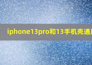 iphone13pro和13手机壳通用吗