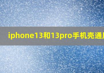 iphone13和13pro手机壳通用吗