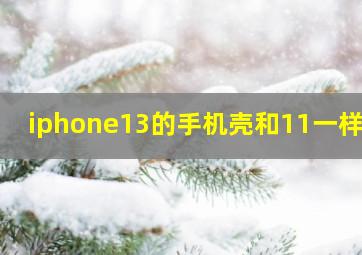 iphone13的手机壳和11一样吗