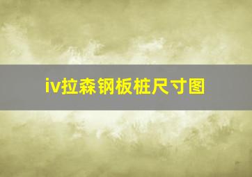 iv拉森钢板桩尺寸图