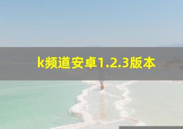 k频道安卓1.2.3版本