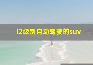 l2级别自动驾驶的suv