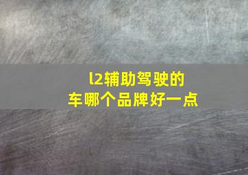 l2辅助驾驶的车哪个品牌好一点