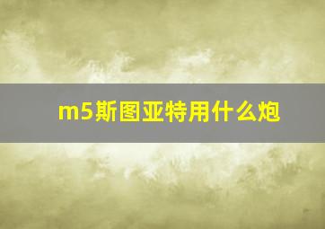 m5斯图亚特用什么炮