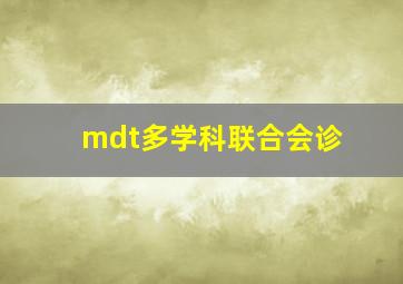 mdt多学科联合会诊