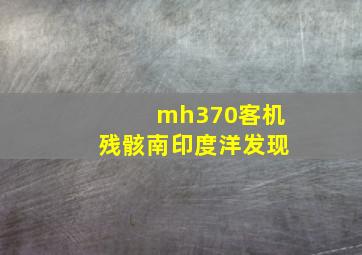 mh370客机残骸南印度洋发现