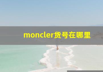 moncler货号在哪里