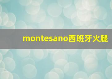 montesano西班牙火腿