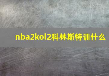 nba2kol2科林斯特训什么