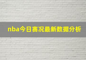 nba今日赛况最新数据分析