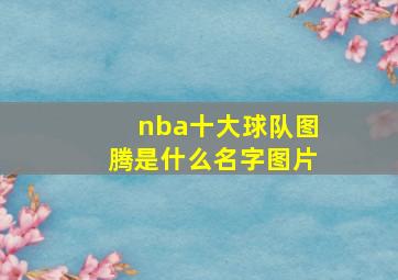 nba十大球队图腾是什么名字图片