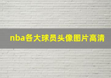 nba各大球员头像图片高清