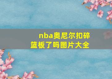 nba奥尼尔扣碎篮板了吗图片大全