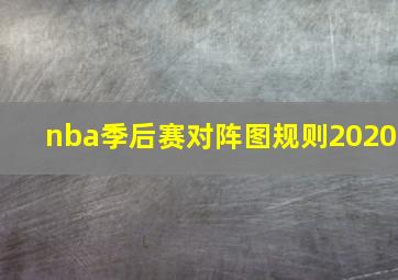 nba季后赛对阵图规则2020