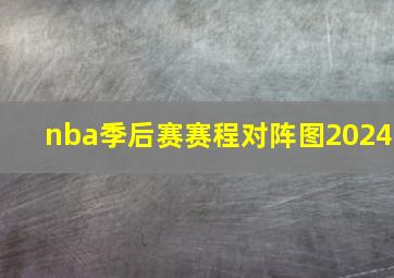 nba季后赛赛程对阵图2024