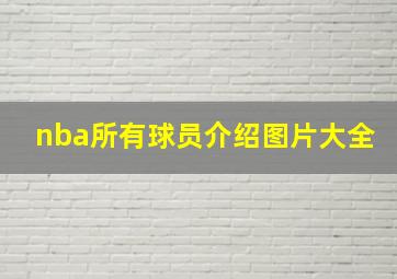 nba所有球员介绍图片大全