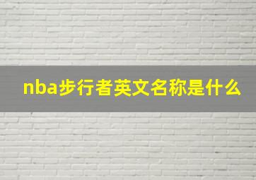 nba步行者英文名称是什么