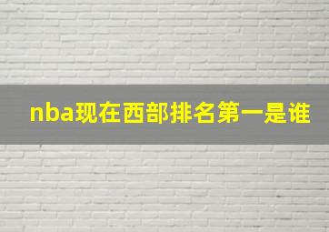 nba现在西部排名第一是谁