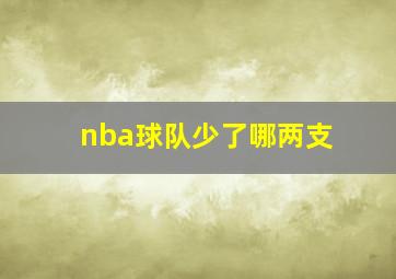 nba球队少了哪两支