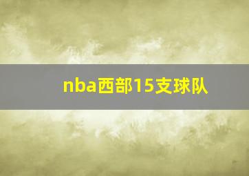 nba西部15支球队