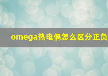 omega热电偶怎么区分正负