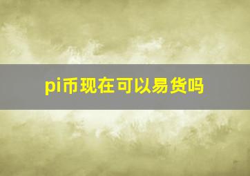 pi币现在可以易货吗