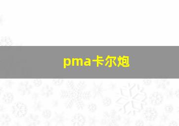 pma卡尔炮