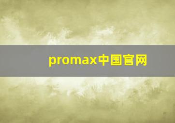 promax中国官网