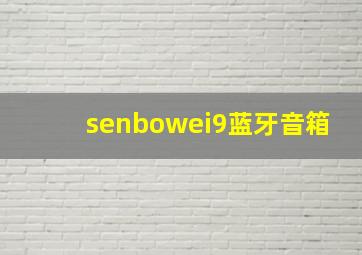 senbowei9蓝牙音箱