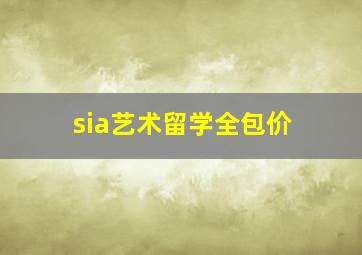 sia艺术留学全包价