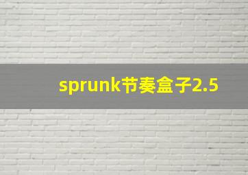 sprunk节奏盒子2.5