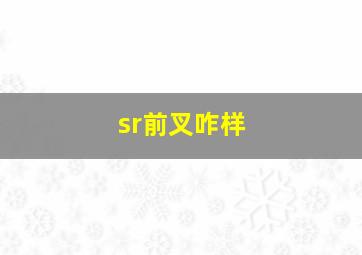 sr前叉咋样