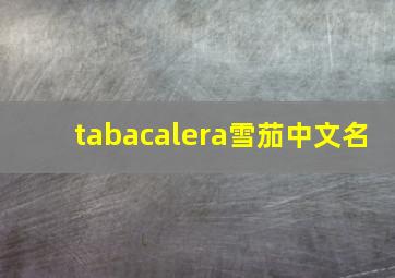 tabacalera雪茄中文名