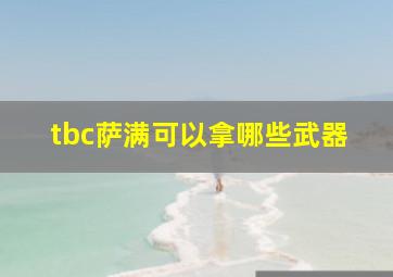 tbc萨满可以拿哪些武器