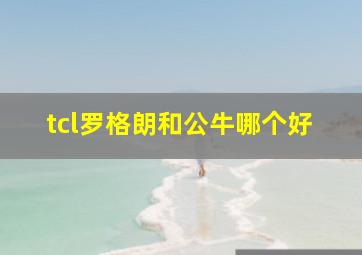 tcl罗格朗和公牛哪个好