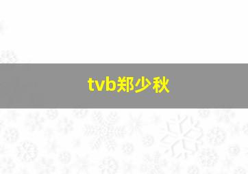 tvb郑少秋