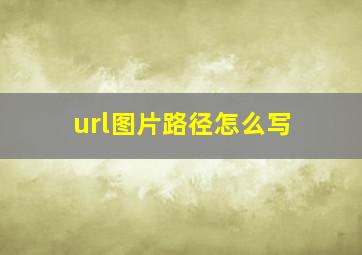 url图片路径怎么写