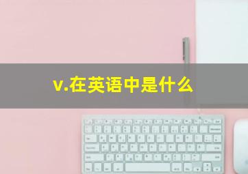 v.在英语中是什么