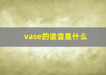 vase的读音是什么