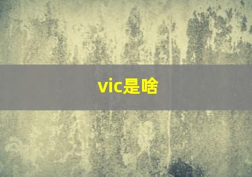 vic是啥