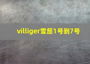 villiger雪茄1号到7号