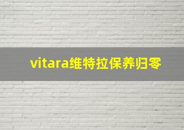 vitara维特拉保养归零