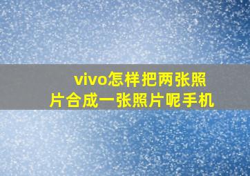 vivo怎样把两张照片合成一张照片呢手机