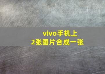 vivo手机上2张图片合成一张