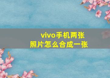 vivo手机两张照片怎么合成一张