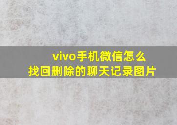 vivo手机微信怎么找回删除的聊天记录图片