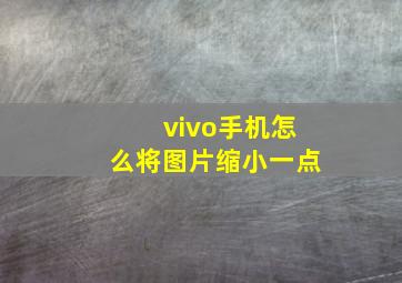 vivo手机怎么将图片缩小一点