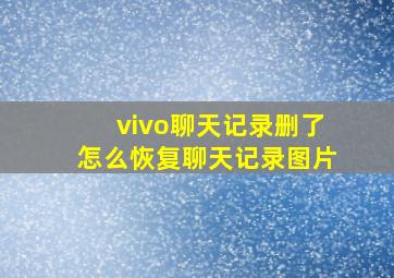 vivo聊天记录删了怎么恢复聊天记录图片