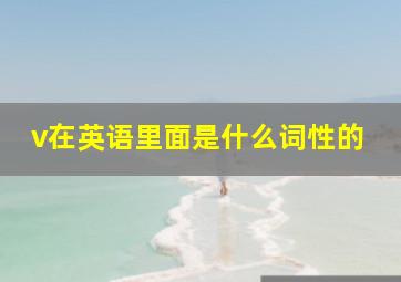 v在英语里面是什么词性的